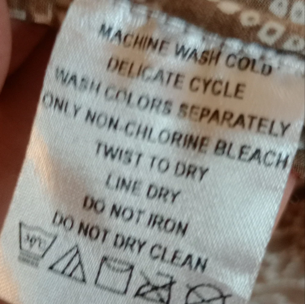 VERANISI Circle Skirt Sz. M Made in India 100 %‎ Cotton Brown & Tan - Picture 7 of 9